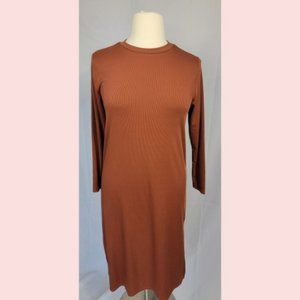 Solid burnt orange dress